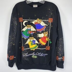 Heavenly Holidays Angel Bear Vintage Sweatshirt